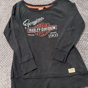 Harley-Davidson womens Genuine Black Long Sleeve, It is off the shoulders